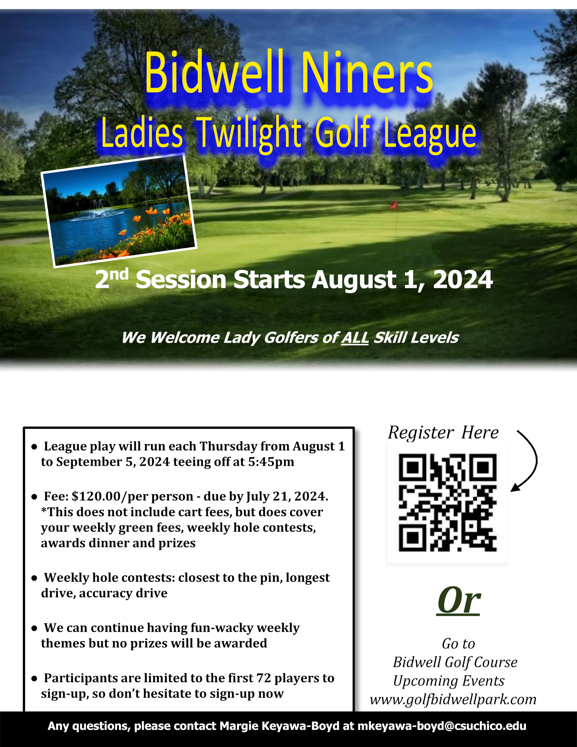 2024 Bidwell Park G.C. 9ers Ladies' League – Second Season (Twilight) Event / Flyer